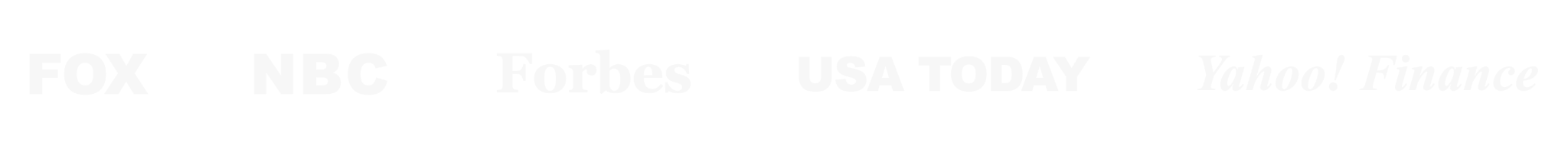 FOX, NBC, Forbes, USA TODAY and Yahoo Finance